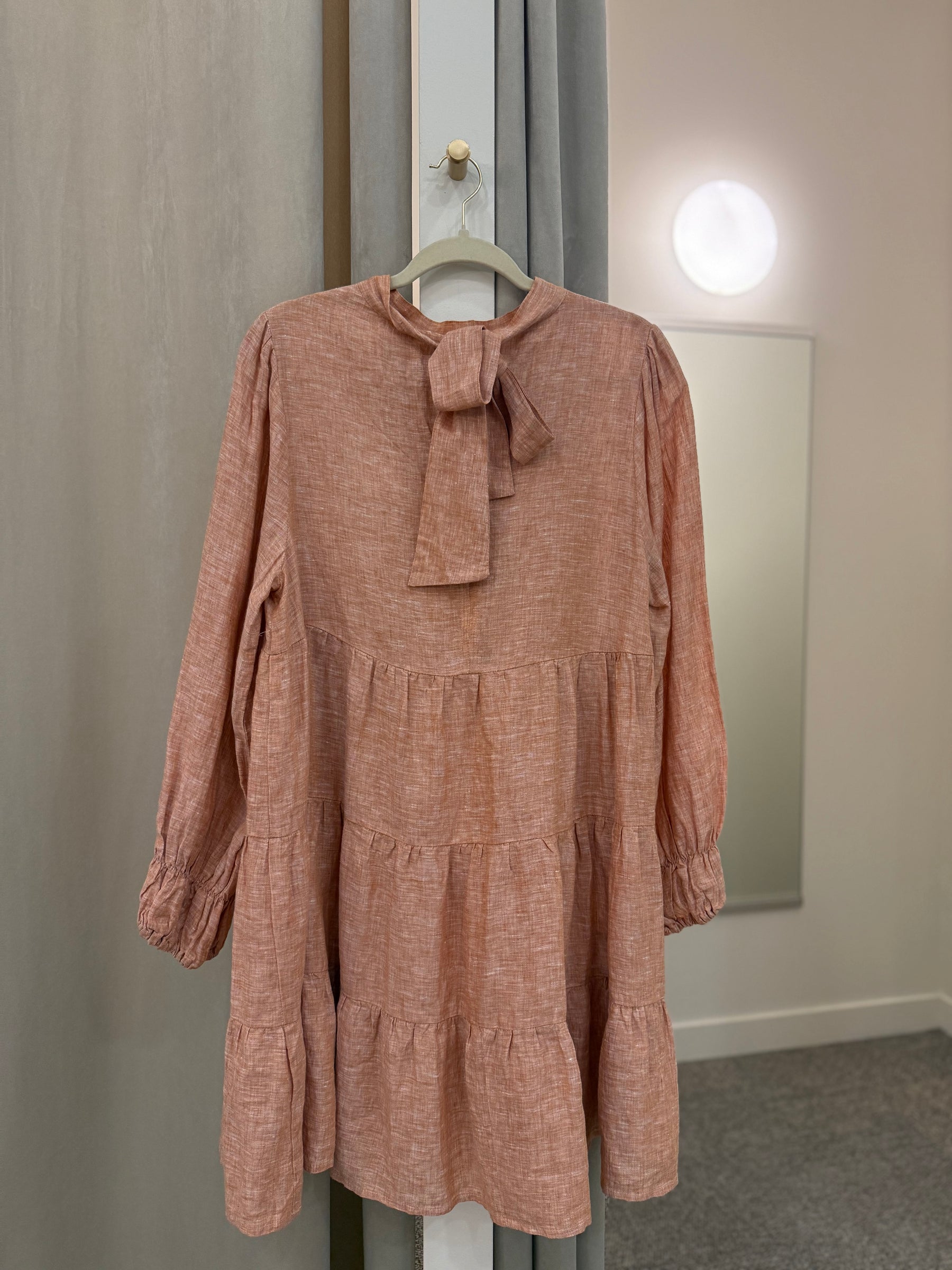 Ruby LS Tan Mini Dress
