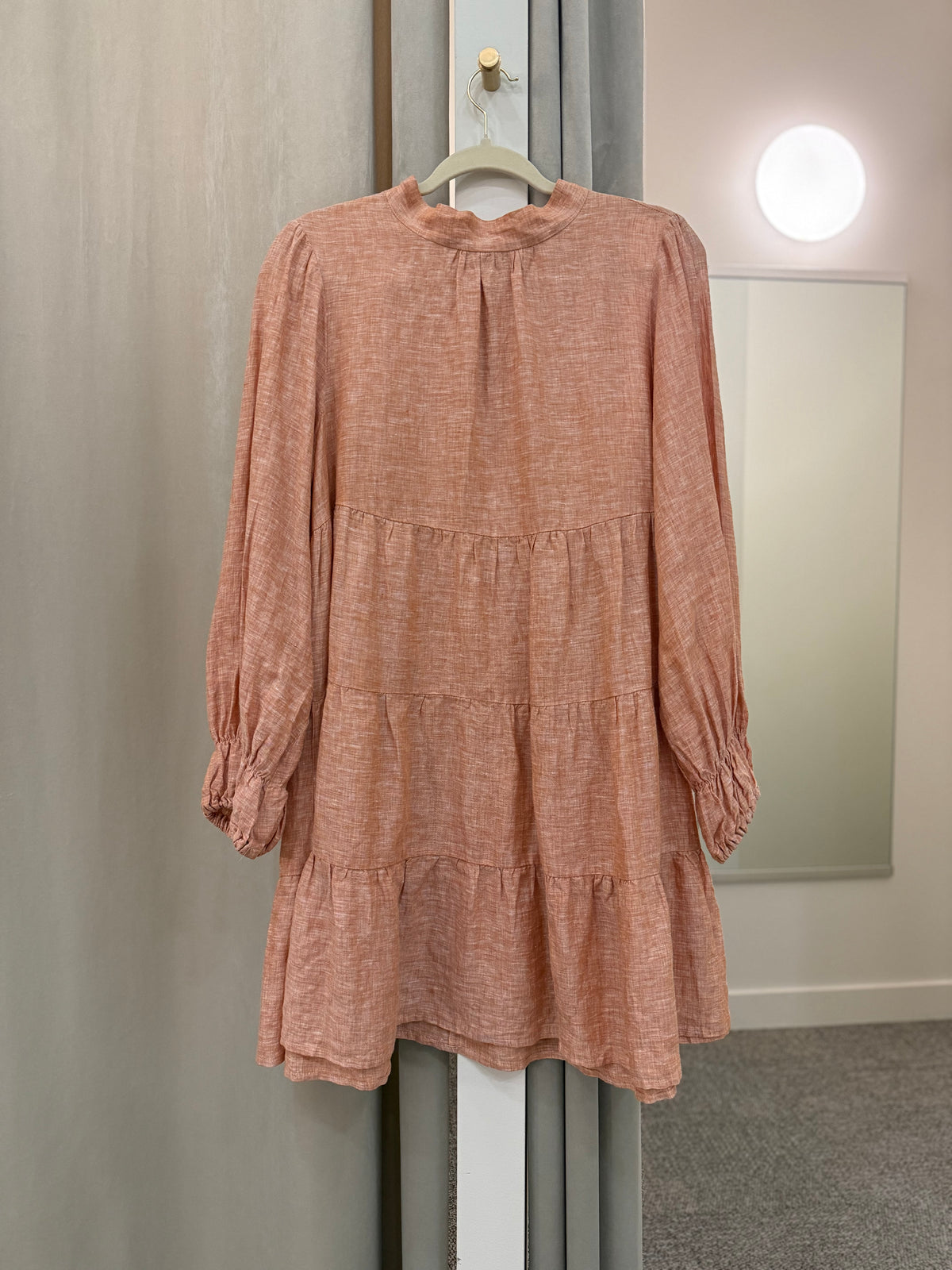 Ruby LS Tan Mini Dress