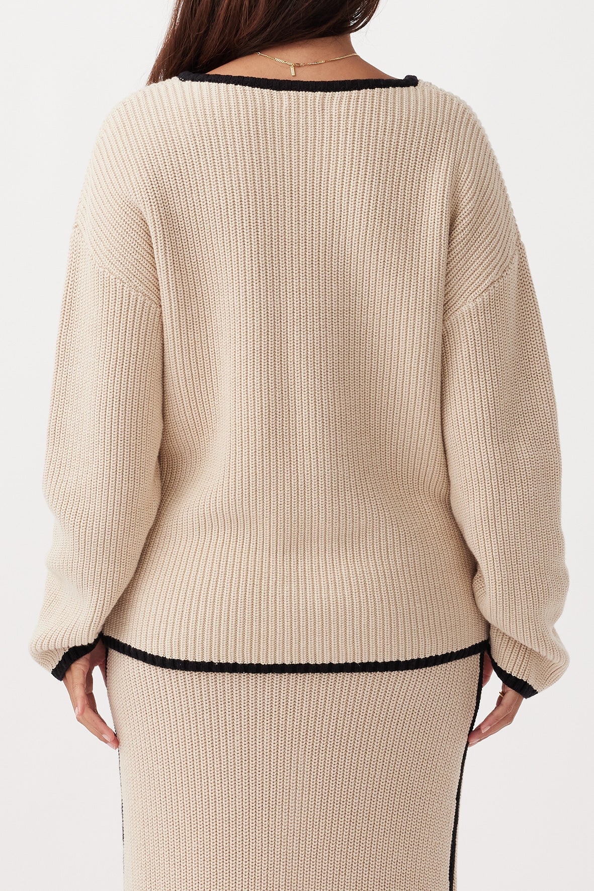 Alfie Sweater - Sand & Black