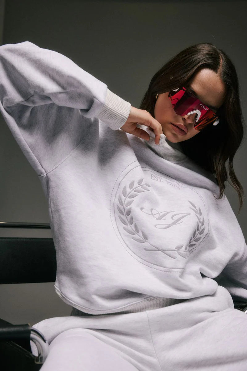 AJ Crest Turtleneck Sweatshirt Cloud