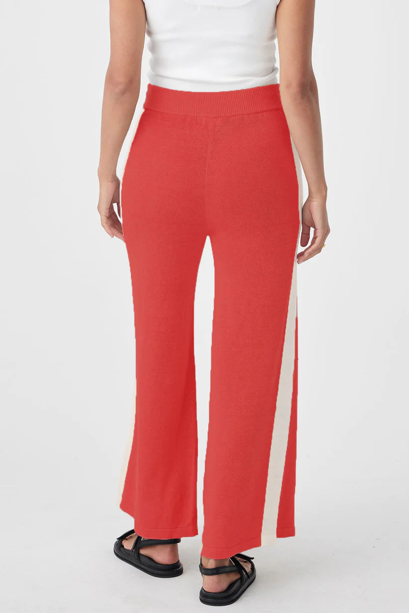 Larri Linen Knit Pant - Hibiscus & Sand