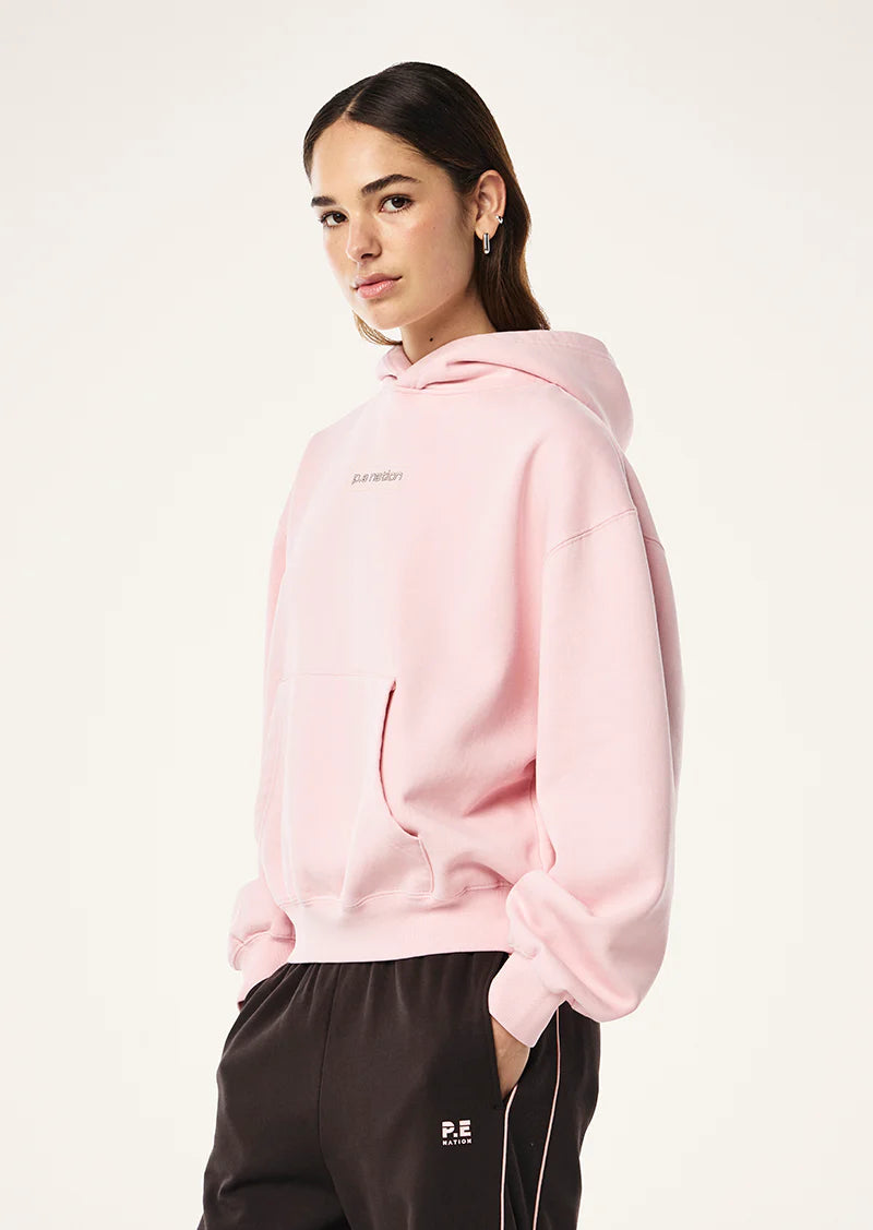 PEAK HOODIE IN WASHED CHALK PINK
