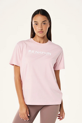 AERO SHORT SLEEVE TEE IN CHALK PINK