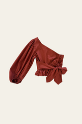 Shona Joy Drake One Shoulder Ballon Sleeve Blouse