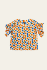 Thing Thing Orange Daisy Top