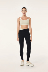 WANDER FULL LENGTH LEGGING IN BLACK & BISCUIT