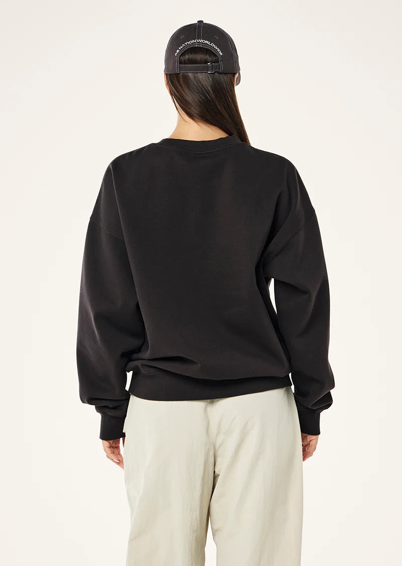 VOLUME SWEAT IN WASHED LICORICE