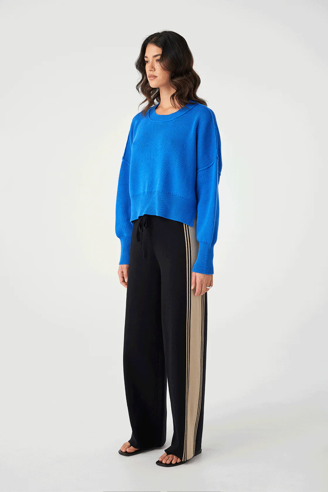 Harlo Cropped Sweater - French Blue