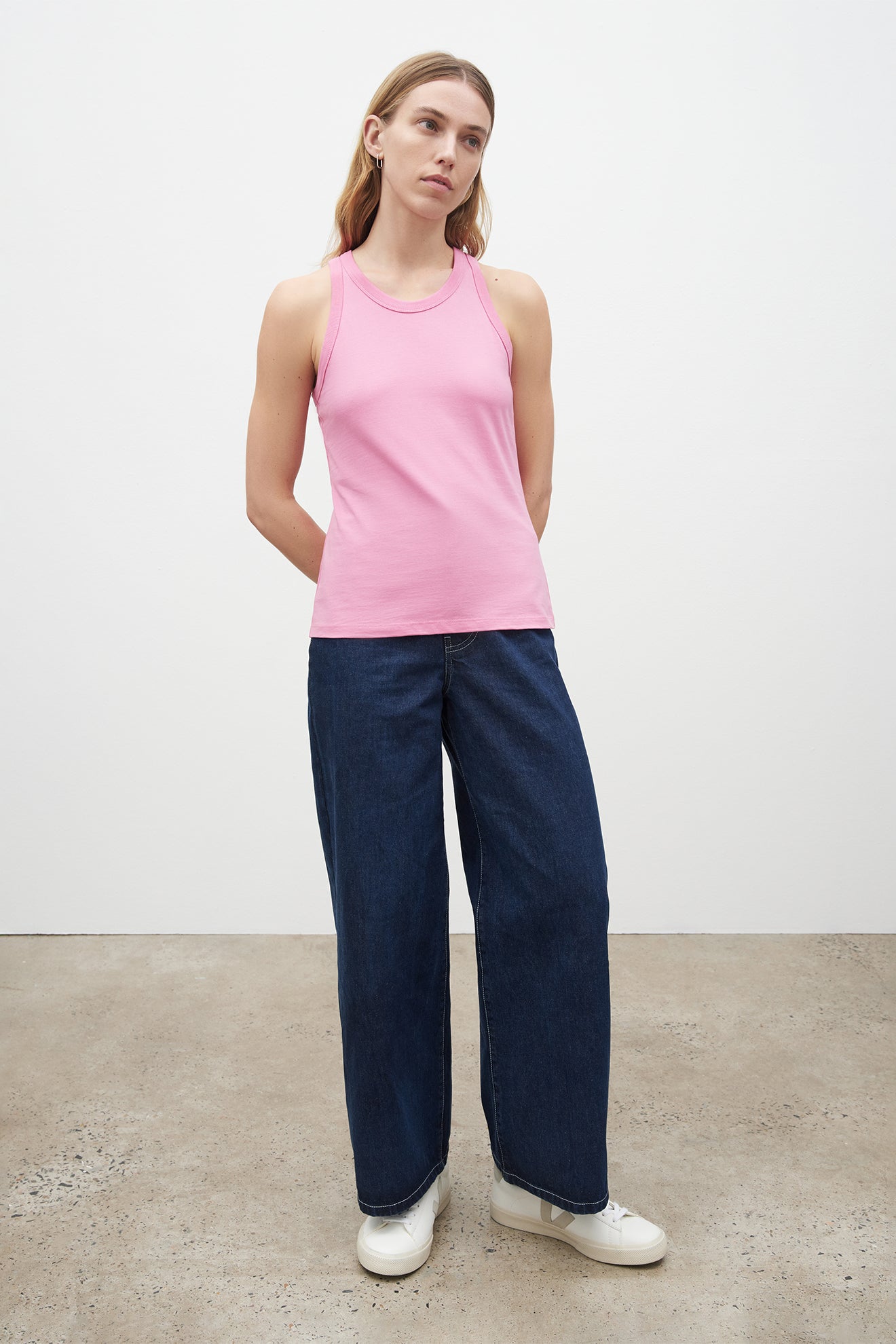 RACER BACK SINGLET - PEONY