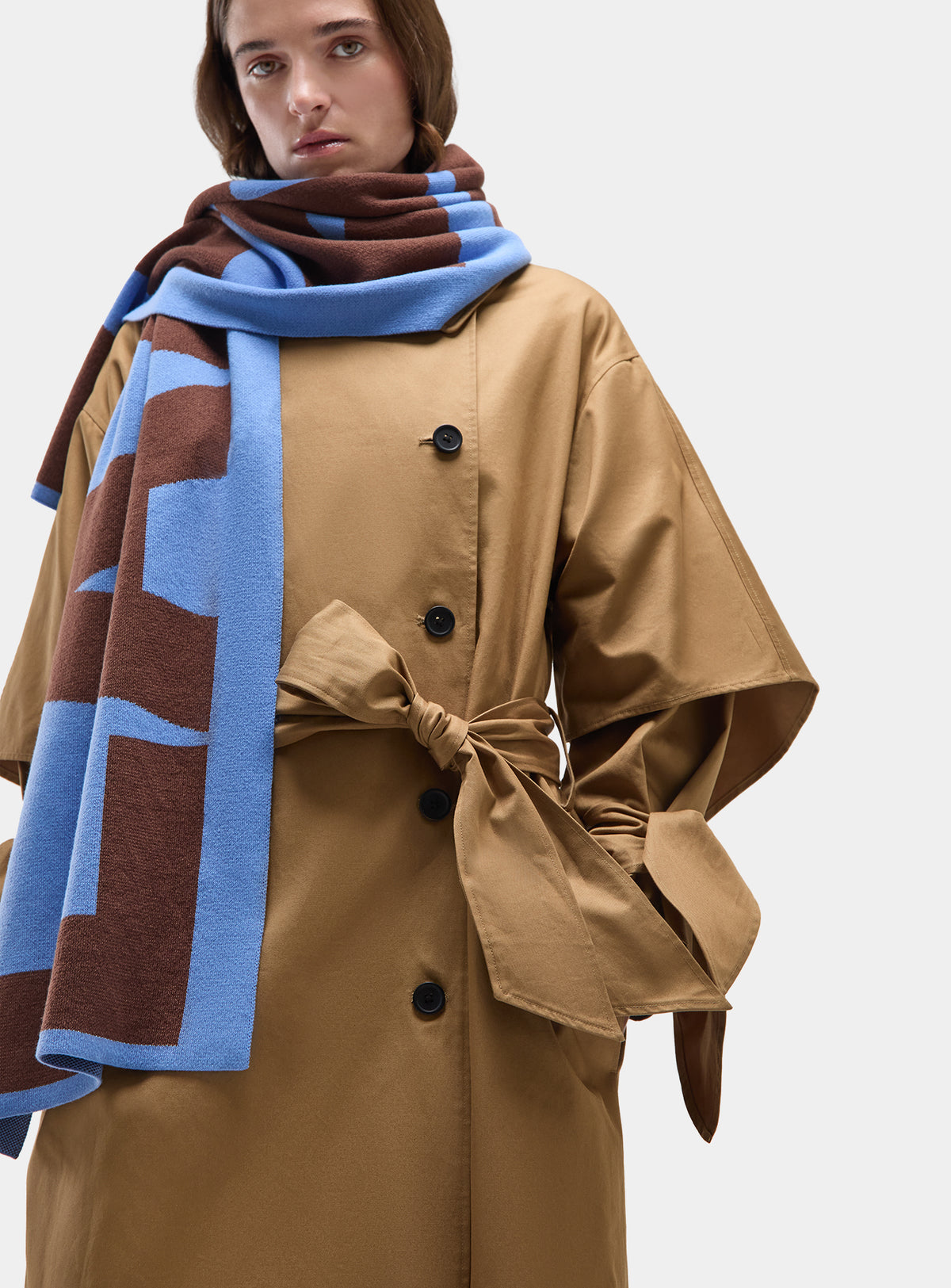 DAMSON BLUE LOGO SCARF