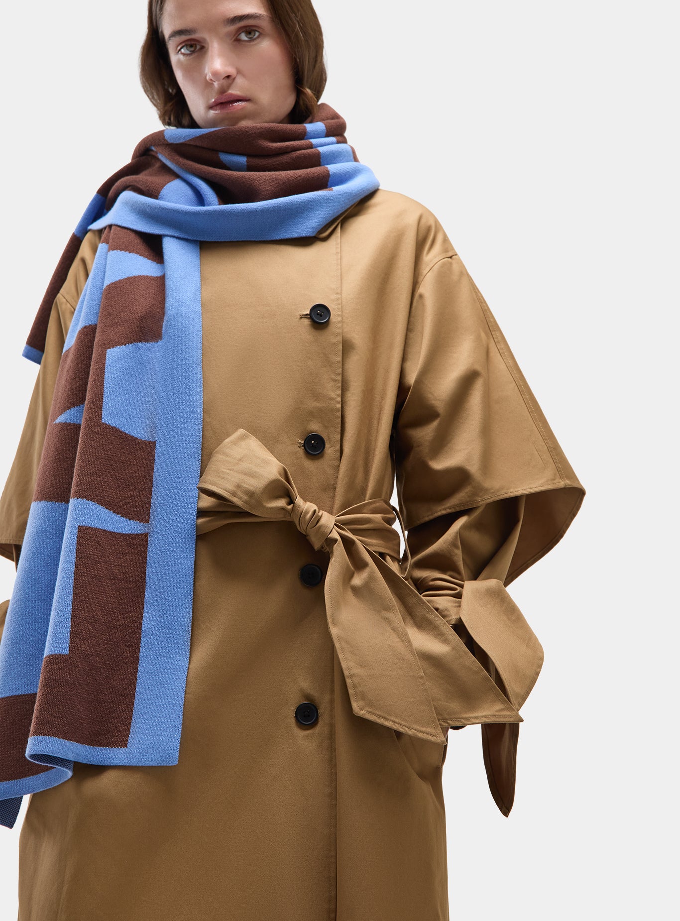 DAMSON BLUE LOGO SCARF
