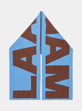DAMSON BLUE LOGO SCARF