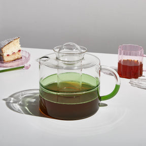 Two Tone Teapot - Clear + Green