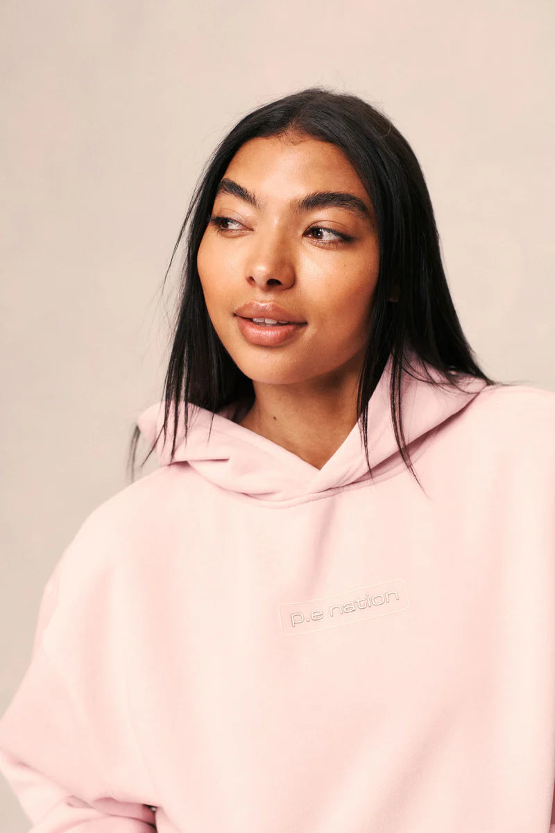 PEAK HOODIE IN WASHED CHALK PINK