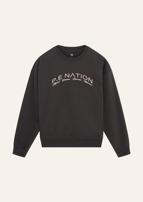VOLUME SWEAT IN WASHED LICORICE