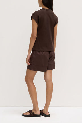 Shay Slim Short Sleeve Tee - Ganache