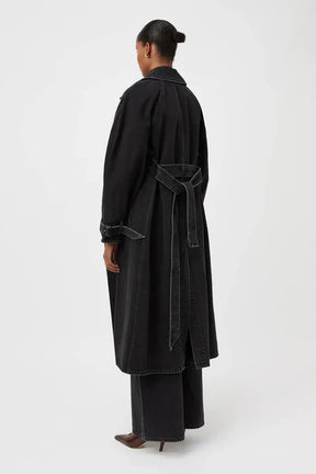 Camilla and Marc Bea Denim Trench Coat Soft Black