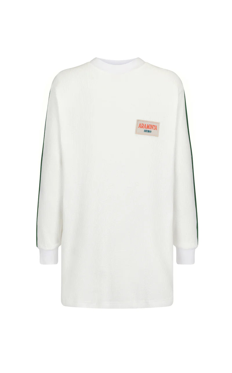 GT Long Sleeve Waffle Top White