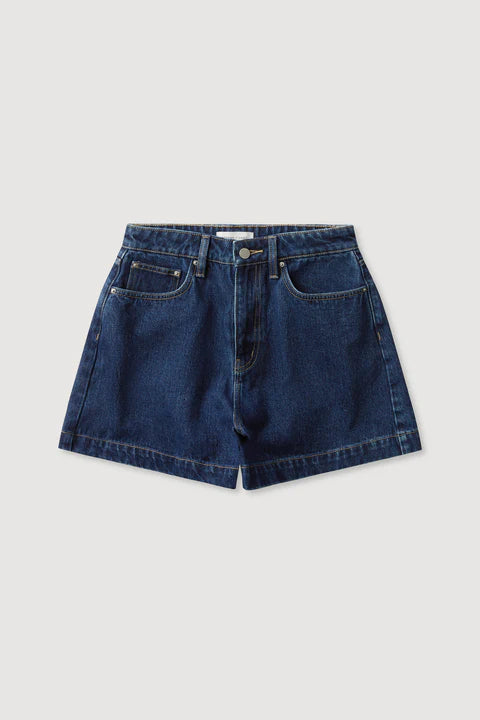 Boxy Denim Short - Heritage Blue