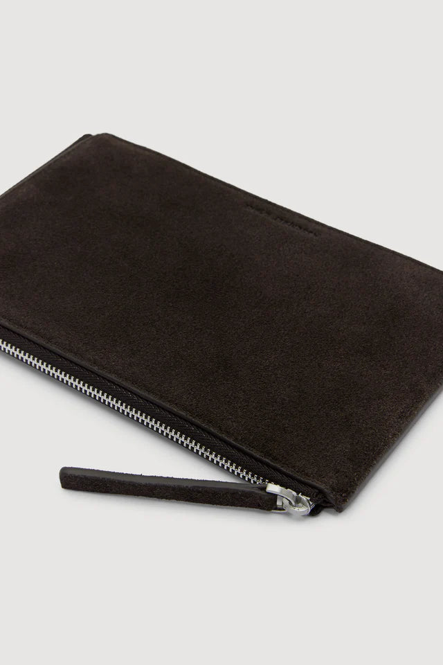 Neve Suede Pouch - Ganache