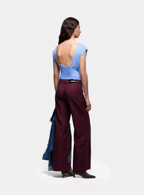 GEMINI BLUE DRAPED TOP - GEMINI BLUE