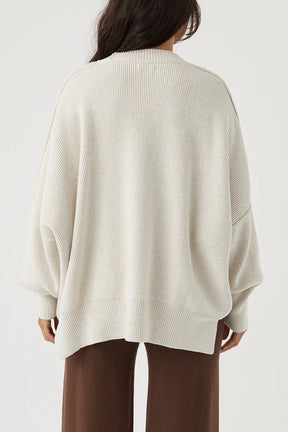 Harper Knit Sweater - Grey Marle