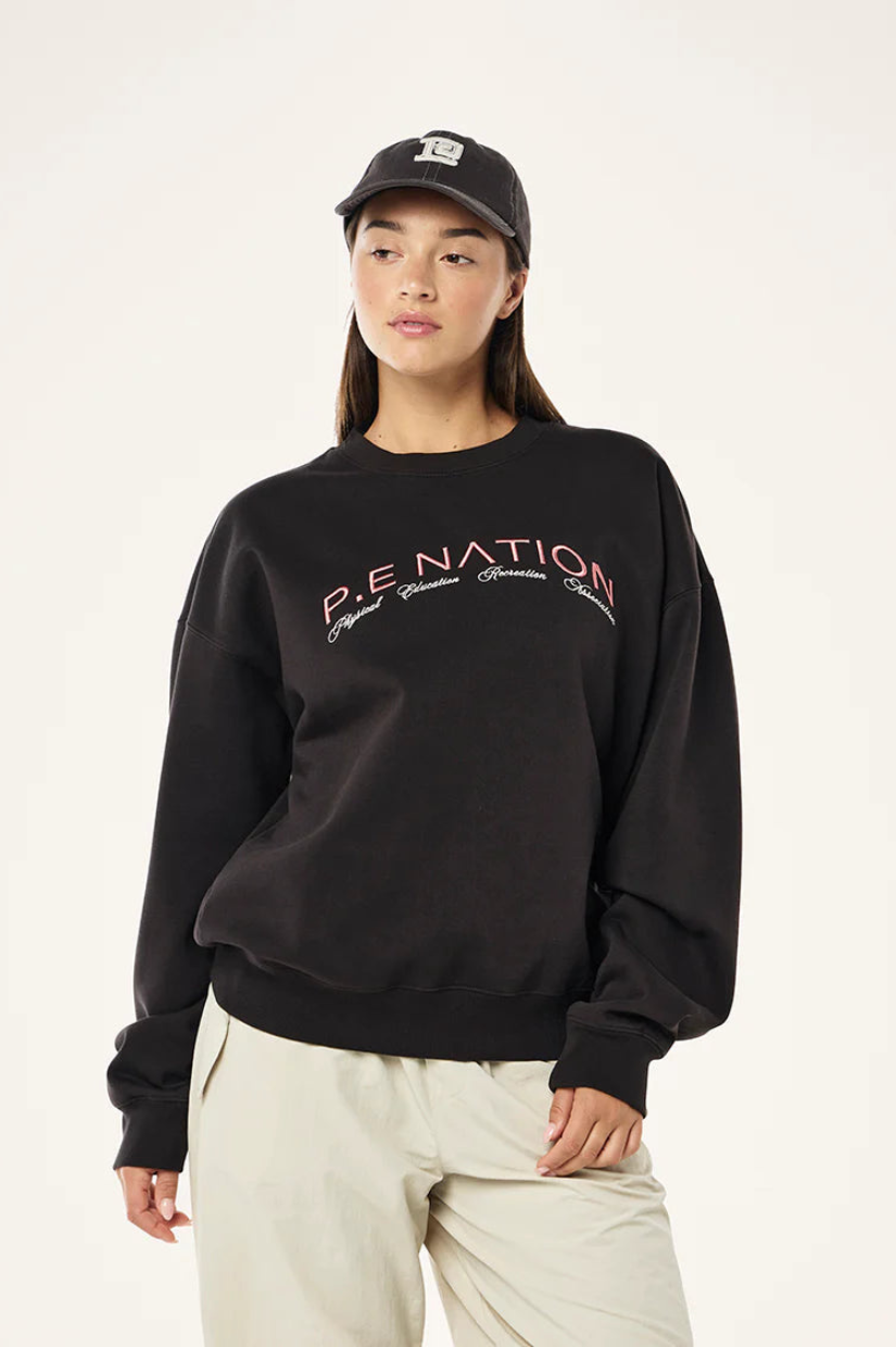 VOLUME SWEAT IN WASHED LICORICE