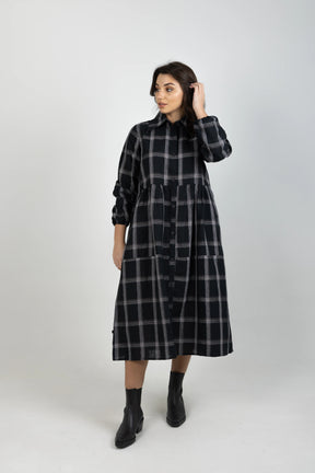 THING THING ALEAH DRESS BLACK PLAID