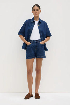 Boxy Denim Short - Heritage Blue