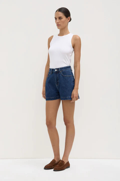 Boxy Denim Short - Heritage Blue