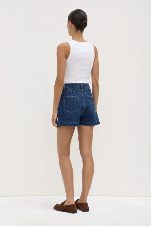 Boxy Denim Short - Heritage Blue