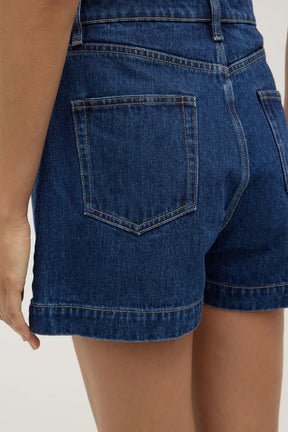 Boxy Denim Short - Heritage Blue