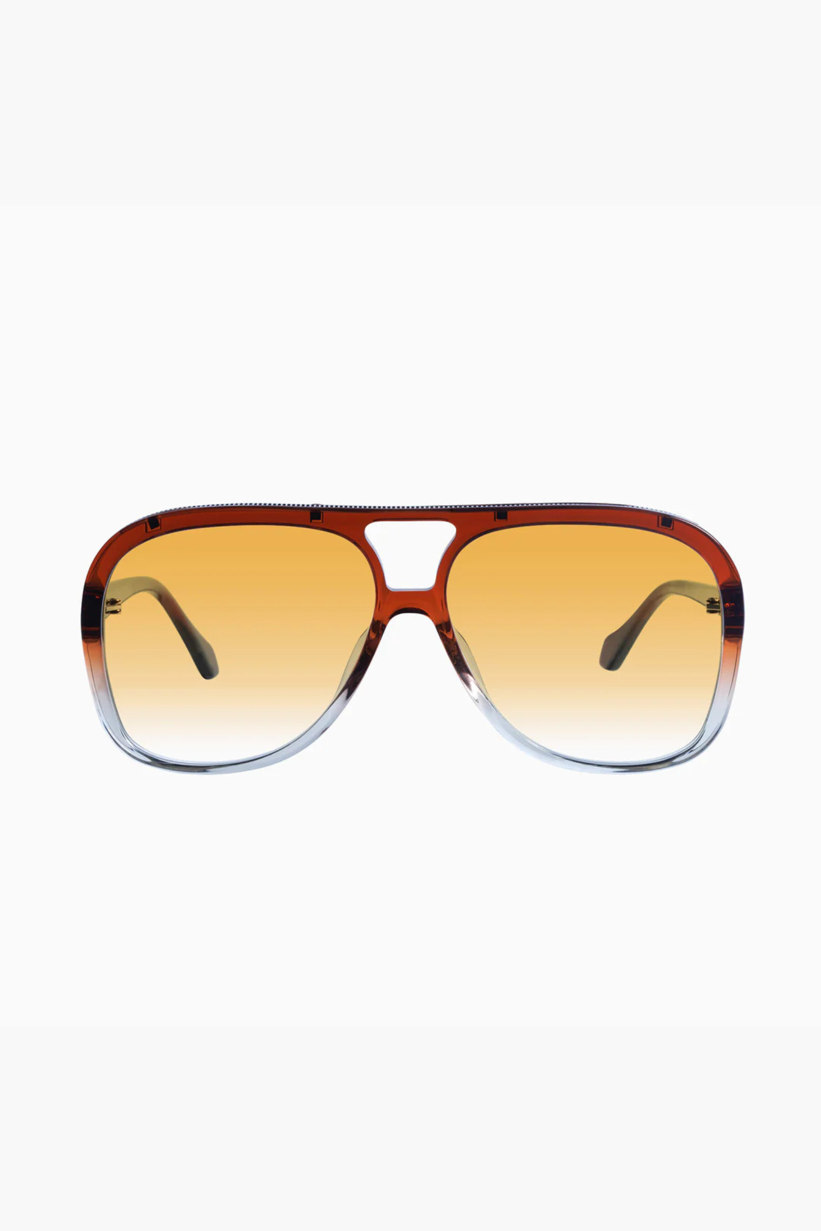 Bang - Burnt Orange Fade To Crystal w. Gold Metal Trim / Orange Gradient Lens