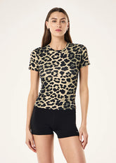 Foundation short sleeve tee in leopard