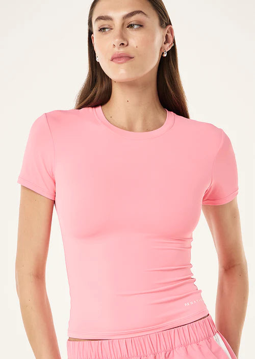 Foundation short sleeve tee in pink lemonade