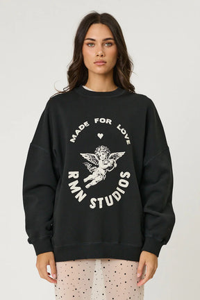 LOVESTRUCK CREW - WASHED BLACK
