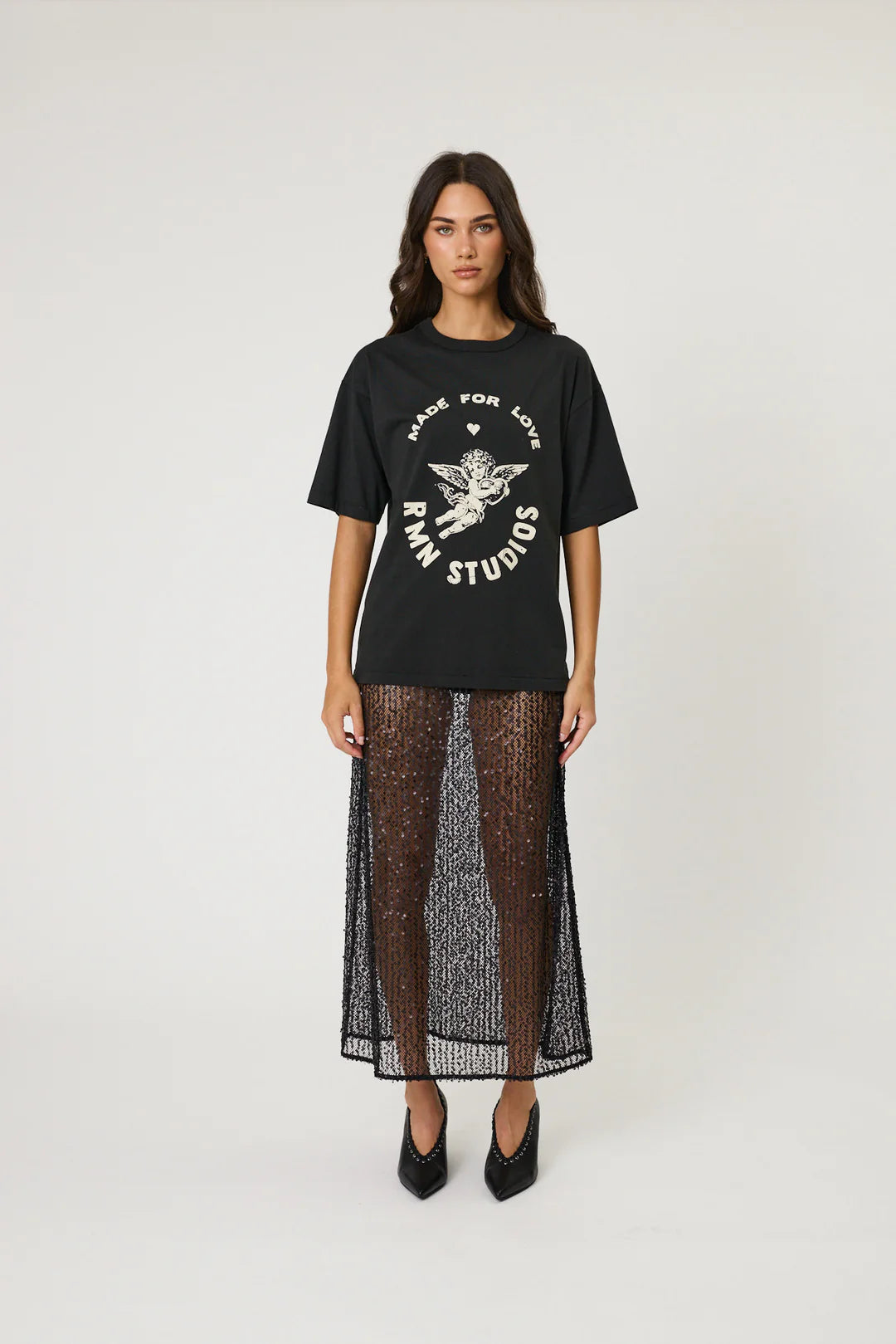 LOVESTRUCK TEE - WASHED BLACK
