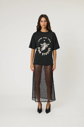 LOVESTRUCK TEE - WASHED BLACK