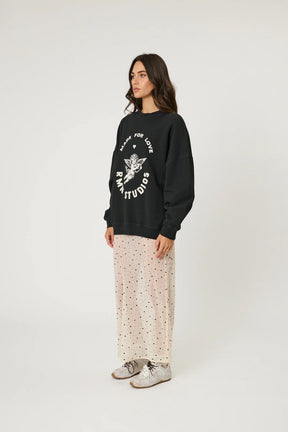 LOVESTRUCK CREW - WASHED BLACK