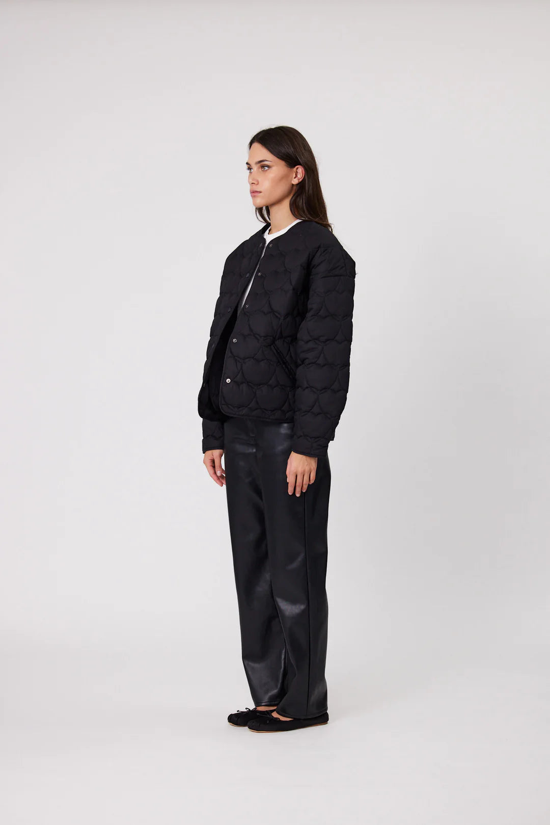 AVA QUILTED JACKET - BLACK