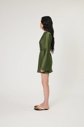 PHOENIX MINI DRESS - SEAWEED