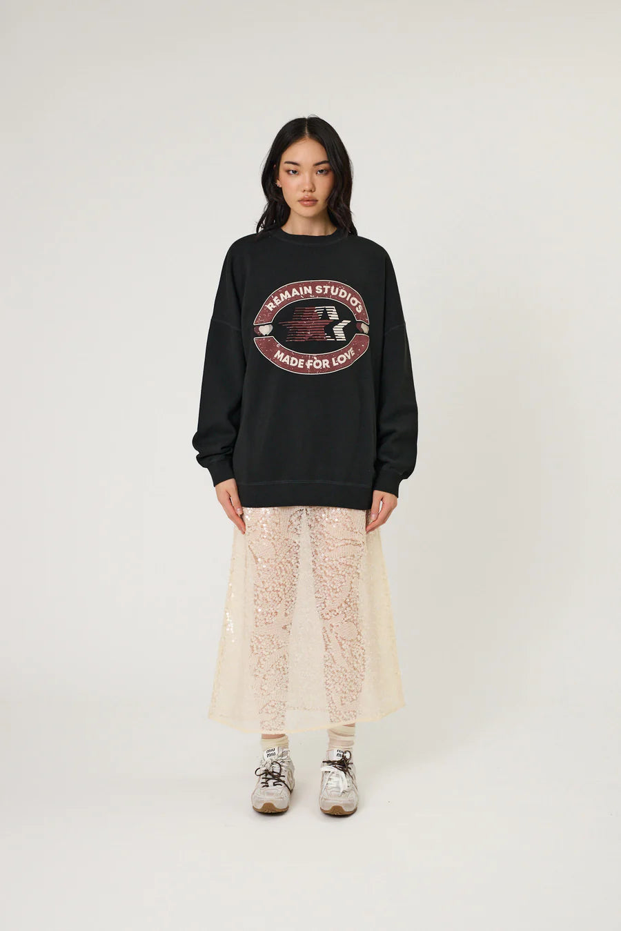 STARLET CREW - WASHED BLACK
