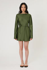 PHOENIX MINI DRESS - SEAWEED