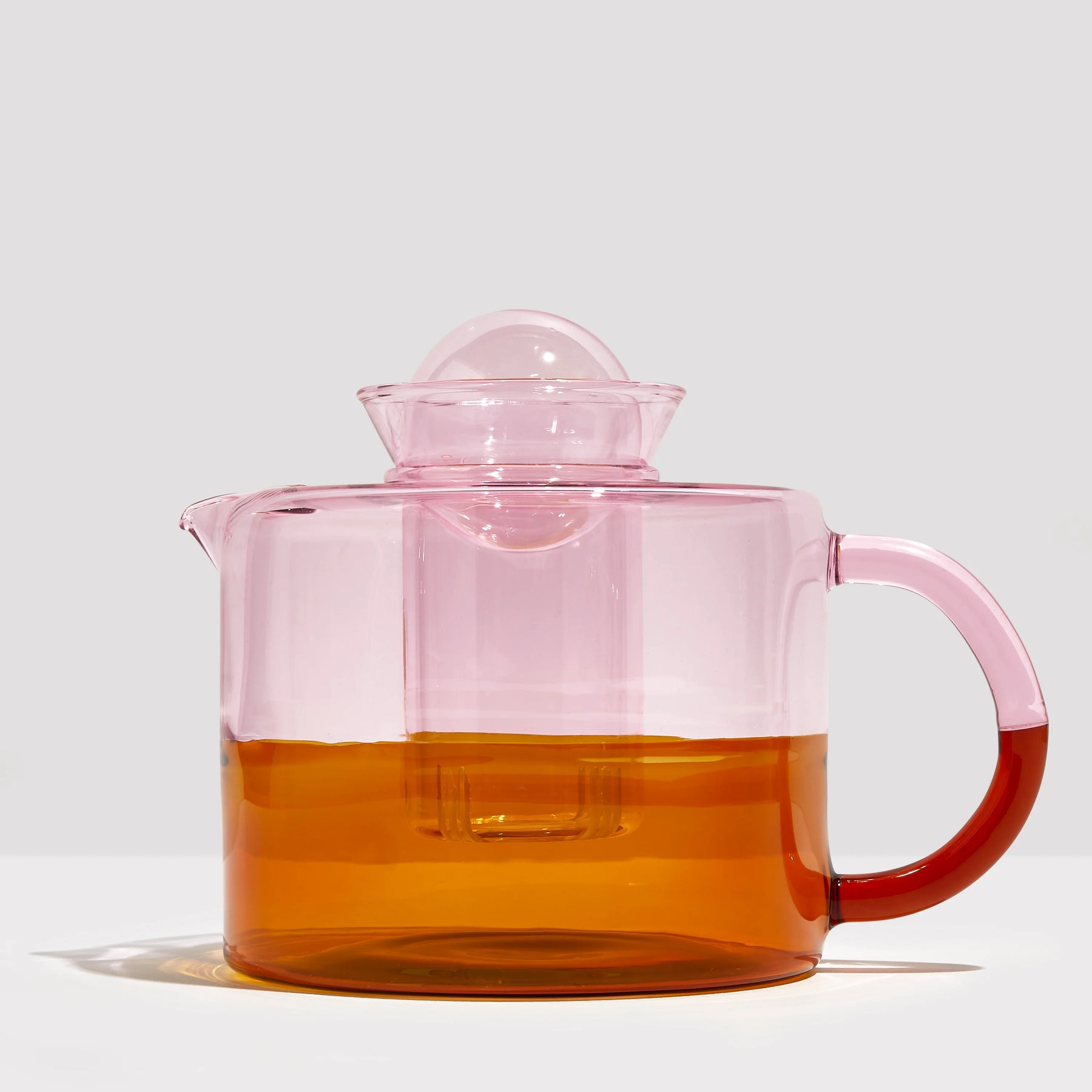 Two Tone Teapot - Pink + Amber
