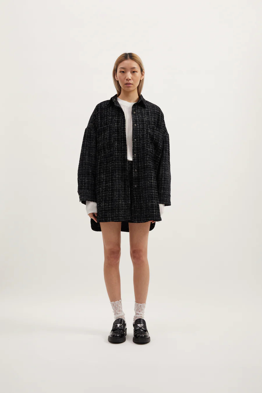 HADLEY JACKET - BLACK BOUCLE