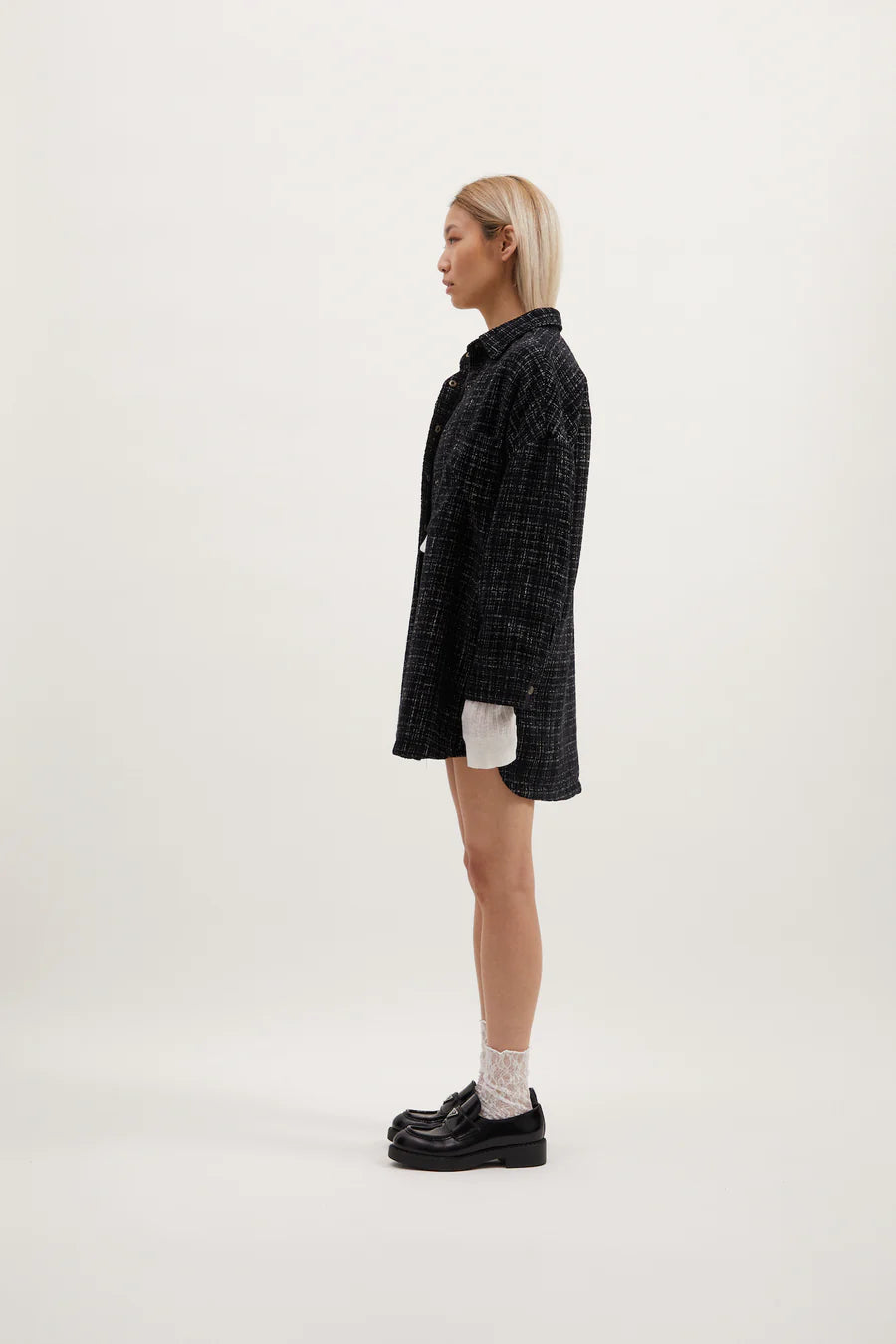 HADLEY JACKET - BLACK BOUCLE