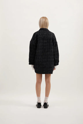 HADLEY JACKET - BLACK BOUCLE