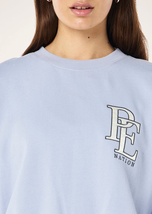 Summit sweat in heather blue