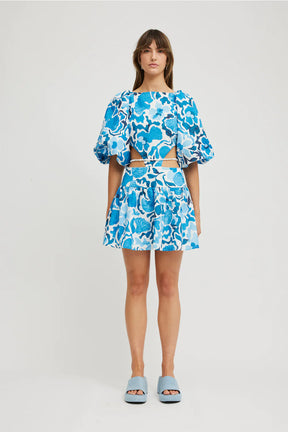 PALMS DRESS - OCEANIC FLORAL