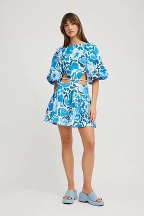 PALMS DRESS - OCEANIC FLORAL